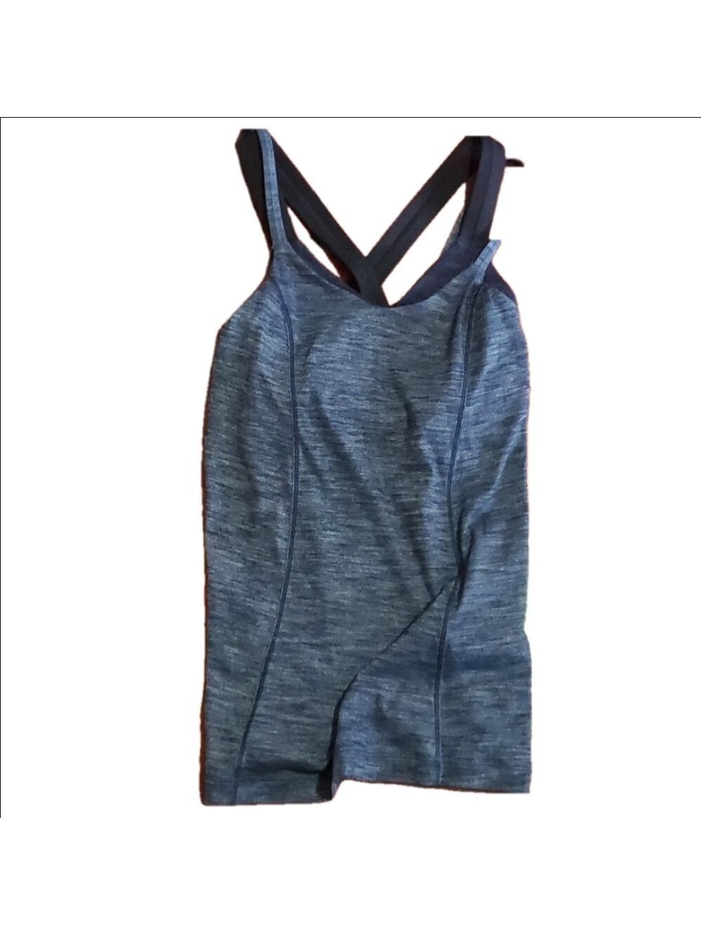 Lululemon Run For Gold Tank Heathered Deep Navy top size 2